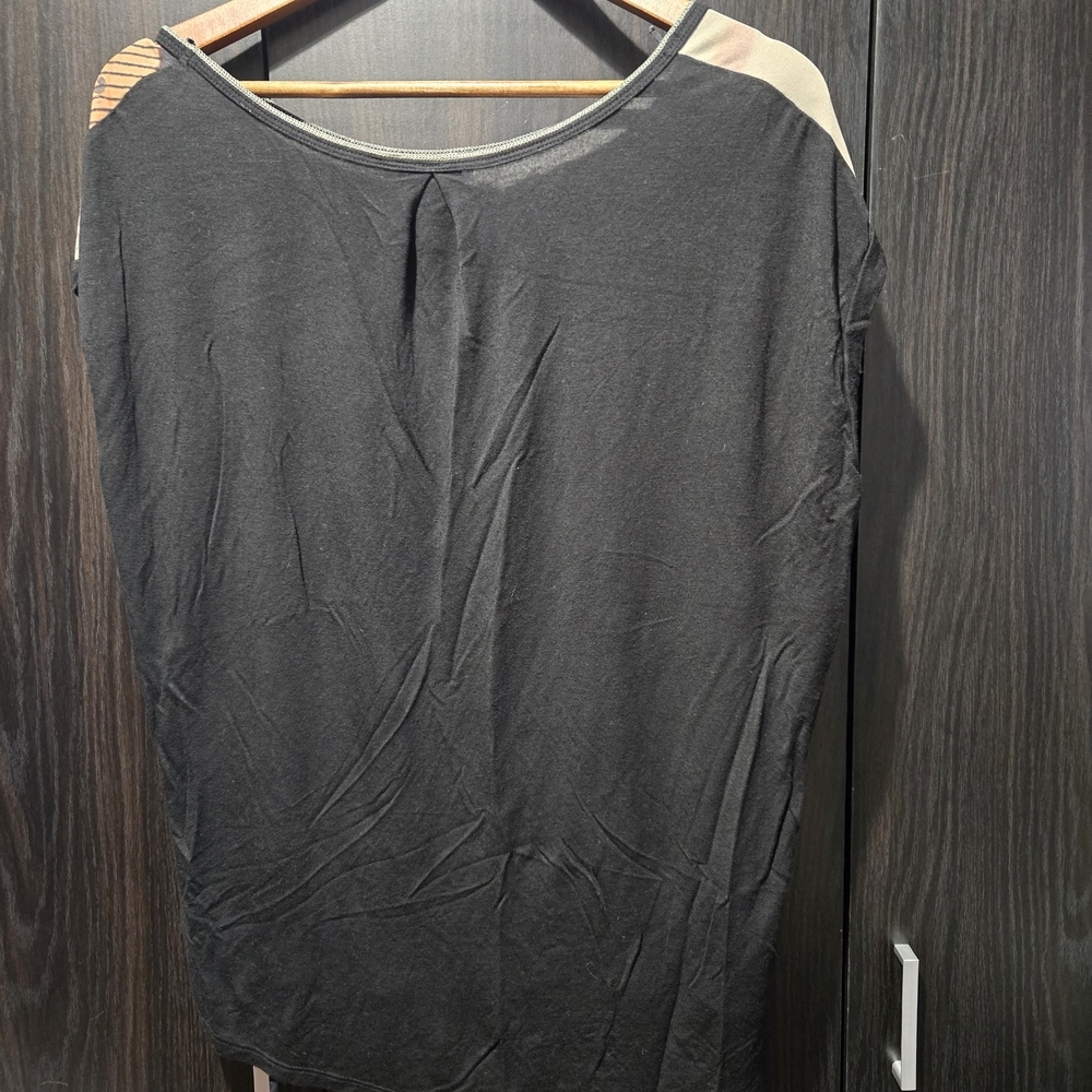 Butterfly Print Women's Shirt - Black and Orange Cap Sleeve Y2K Size XL - Picture 4 of 7